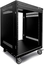 Photo 1 of **FINAL SALE******SIMULAR TO PHOTO NOT EXACT*** MISWING SCREWS **88AxcessAbles 12U AV Equipment Rack | 19-Inch Steel Open Frame Home Studio Rack with 3” Caster Wheels | Universal Case for Studio, Server, Network Gear | 550lb Capacity | Screws, Spacer, To
