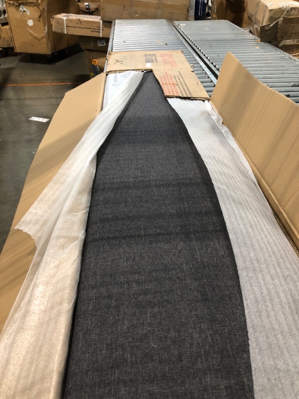 Photo 1 of ***MISSING INSTRUCTIONS AND SCREWS****Bellemave Queen Size Platform Bed, Linen Fabric Upholstered Platform Bed Frame with 2 Storage Drawers and 1 Twin XL Trundle, for Kids/Teen/Adults, Wooden Slats Support (Dark Gray, Linen)