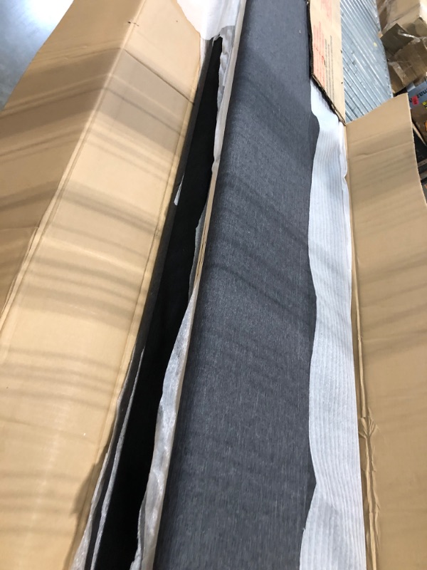 Photo 1 of ***MISSING INSTRUCTIONS AND SCREWS****Bellemave Queen Size Platform Bed, Linen Fabric Upholstered Platform Bed Frame with 2 Storage Drawers and 1 Twin XL Trundle, for Kids/Teen/Adults, Wooden Slats Support (Dark Gray, Linen)