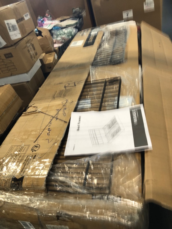 Photo 1 of ** FINAL SALE NO RETURNS**
Rolanstar Bed Frame Queen Size with Charging Station and LED Lights, Upholstered Storage Headboard with Drawers, Heavy Duty Metal Slats, No Box Spring Needed, Noise Free, Easy Assembly, Dark Grey