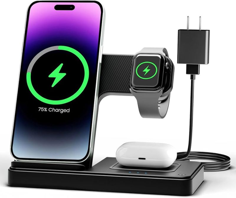 Photo 1 of ***MISSING CHARGING WIRE, SELLING FOR PARTS, FINAL SALE***wireless charger iphone, apple watch, air pods***MISSING CHARGING WIRE, SELLING FOR PARTS, FINAL SALE***