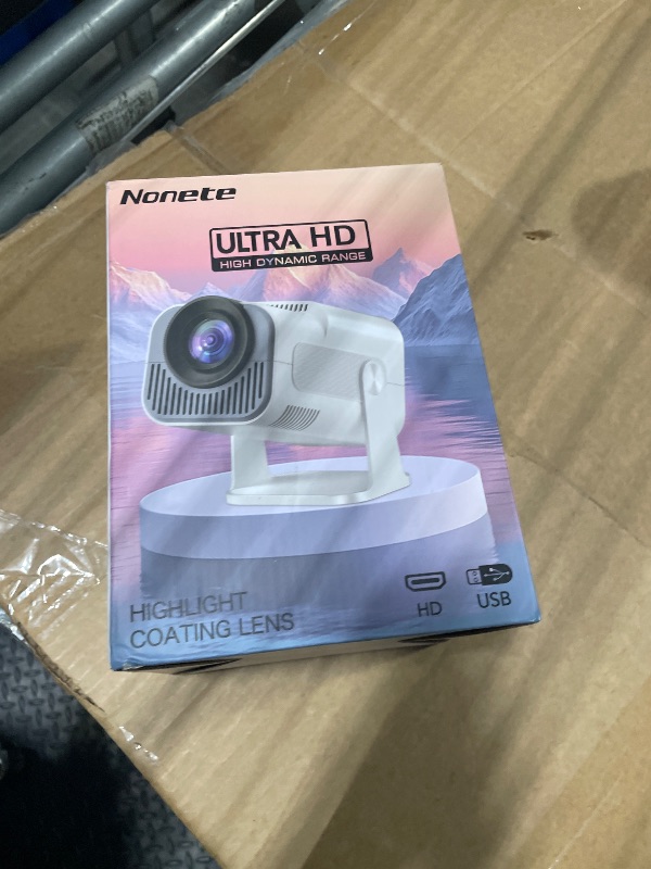 Photo 1 of [Projector 2026 Upgraded] Mini Projector Support 4K 1080P Auto Keystone 270°Rotatable with WiFi 6 and Bluetooth 5.2 Projector Portable Compatibile with HDMI/TV Stick/Memory Stick/Laptop,White