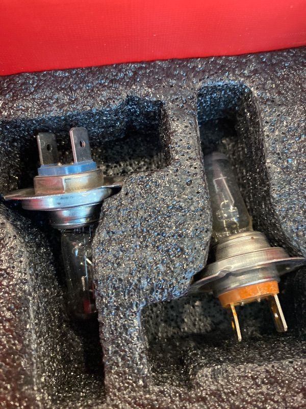 Photo 1 of ***DIFFERENT BULBS*** ***SEE WAREHOUSE PHOTOS*** LASFIT BEAM H7 Light Bulbs, 2025 Upgrade Super Bright 6000K Cool White Fog Light Bulbs, No Adapter Required, Real 1:1 Mini Size with Cooling Fan, Plug and Play Non-Polarity, Pack of 2