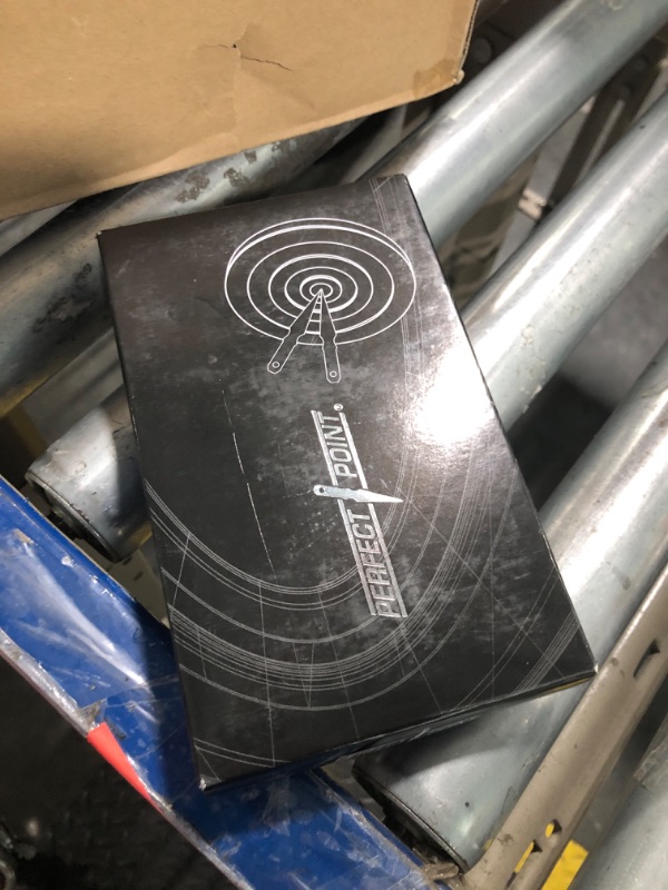 Photo 1 of ***VERY USED*** ***BENT TIPS*** Perfect Point Throwing Knife with Nylon Sheath, 5.5 inch Blade, 2-Tone Silver Black, Stainless Steel, Practice, Training (Multi)