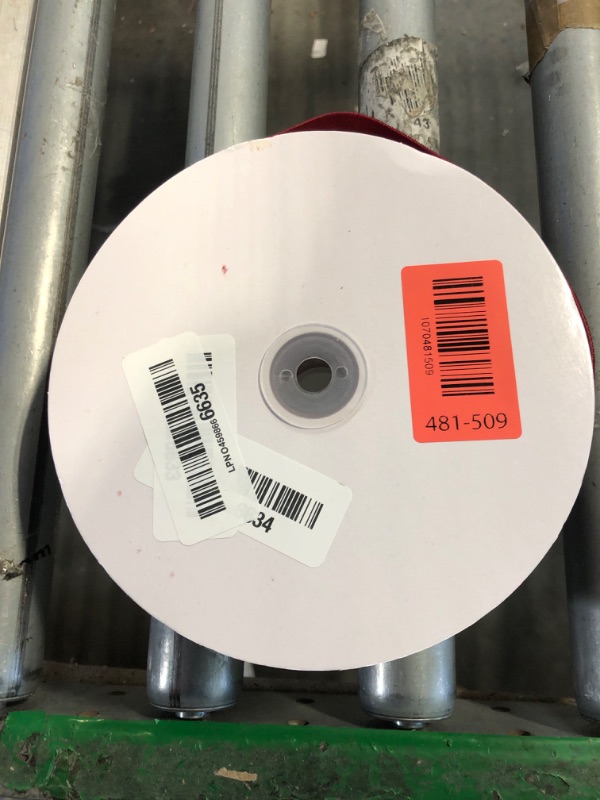 Photo 1 of 1.5" X 20 Yards Burgundy Velvet Ribbon for Christmas Tree Wreath Decoration Handmade Crafts Ornaments Gift Wrapping & Bow Making