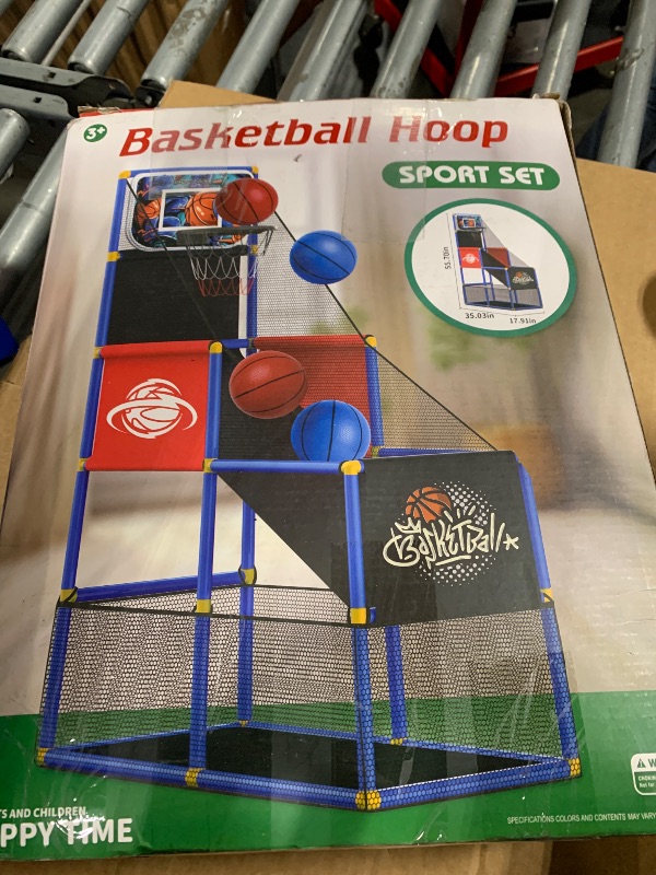 Photo 1 of ** SOLD AS IS NO RETURN/REFUNDS**
Adjustable Basketball Hoop for Kids Toddler Ages 3-8, Side-Mount & Top-Mount, Indoor Outdoor Carnival Games Competitions, Gift Boys & Girls Beg for, Rain or Shine, The Game Never Stops