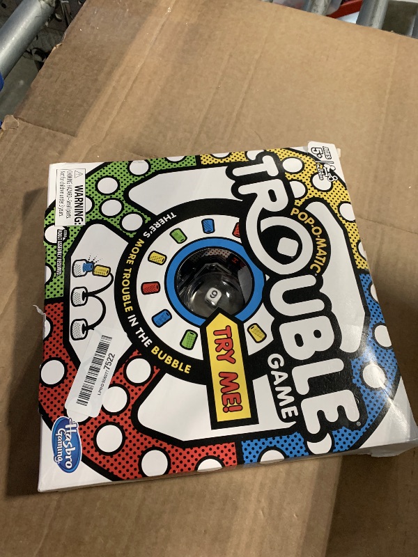 Photo 1 of **MISSING PARTS**
Hasbro Trouble Board Game - 1 Set, Classic Pop-O-Matic Race Game for Ages 5 and Up, 2 to 4 Players