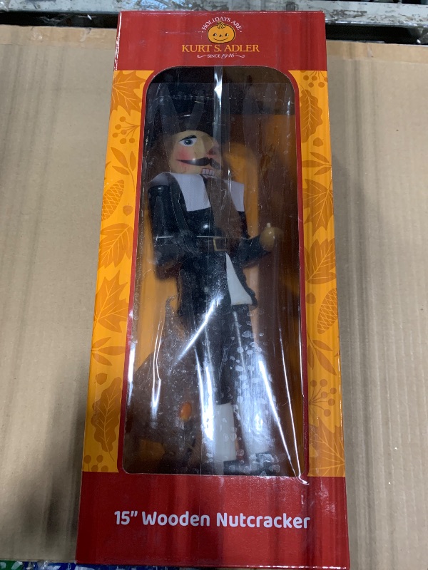 Photo 1 of *** SET OF 1 *** Kurt Adler 15 Inch Pilgrim Man & Woman Nutcracker 2 Piece Set