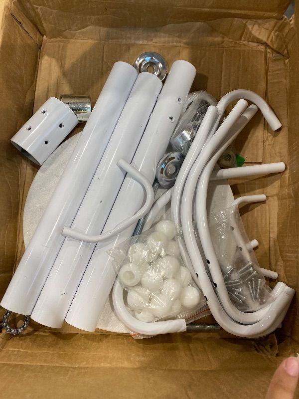 Photo 1 of *MISSING PARTS*
Waavryee Modern Metal Coat Rack Stand, 360°Rotary Coat Rack Freestanding with Natural Marble Base, White Sturdy Coat Racks with 16 Hooks, Coat Racks Hall Tree Stand for Entryway (White)