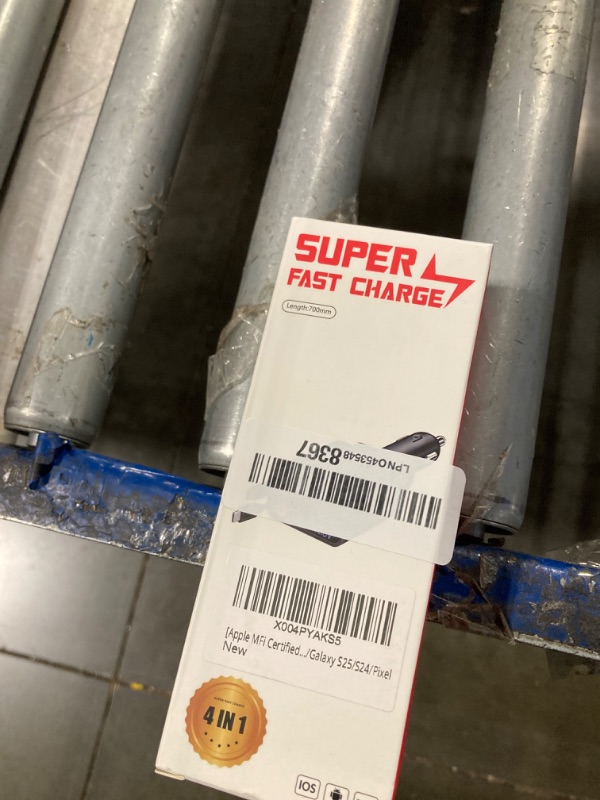 Photo 1 of [Apple MFi Certified] Retractable Car Charger USB C, Braveridge 120W USB C Car Charger 4 in 1 PD/QC Type C Fast Charge Cigarette Lighter Adapter for iPhone 17/17 Pro Max/16 Pro/15/Galaxy S25/S24/Pixel