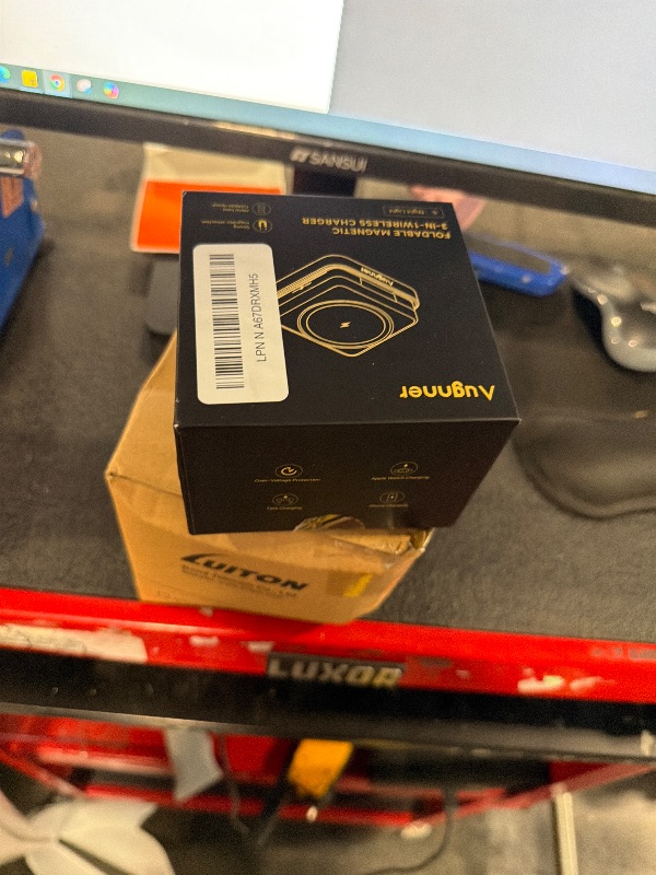 Photo 1 of ?2026 Upgraded?Wireless Charger 3 in 1, Foldable Wireless Charging Station with Night Light for Apple MagSafe Charger, Travel Magnetic Charger Stand, Nightstand Fast 15W Charging Station (20W Adapter)