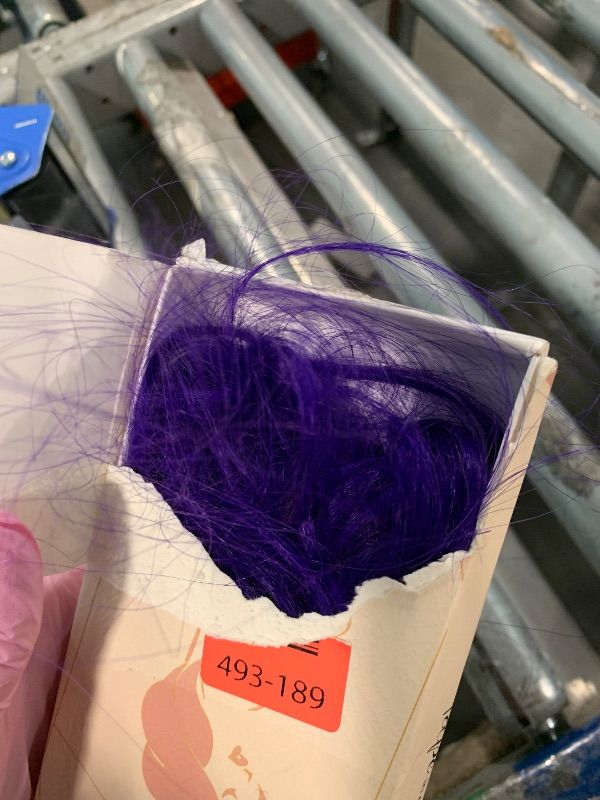 Photo 1 of **PURPLE WIG FINAL SALE NO REFUND NO RETURN****** 24 Inch Tape in Human Hair Extensions #60 Platinum Blonde Real 100% Human Hair 20pcs 50g/pack Soft Skily Straight Skin Weft Glue in 9A Brazilian Hair Extensions Human Hair for Girls/Women