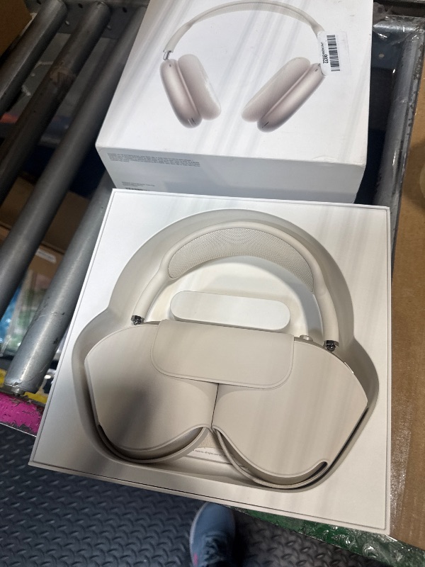 Photo 1 of ***CHARGING CABLE MISSING*** Apple AirPods Max Wireless Over-Ear Headphones, Pro-Level Active Noise Cancellation, Transparency Mode, Personalized Spatial Audio, USB-C Charging, Bluetooth Headphones for iPhone - Starlight