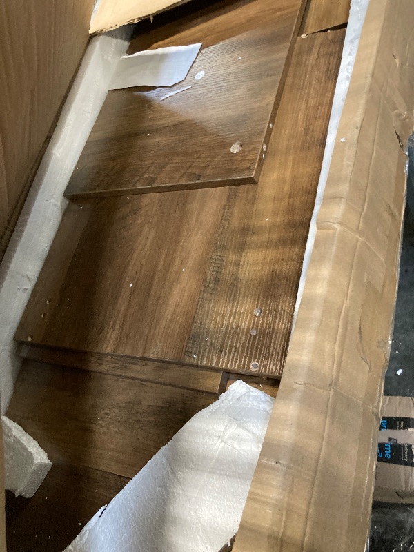 Photo 1 of ** DAMAGED**  VASAGLE TV Stand for 65-Inch TVs, Entertainment Center with Adjustable Shelf, 58-Inch Long Media Console Table, Transitional Style, for Living Room, Bedroom, Honey Brown ULTV556K01