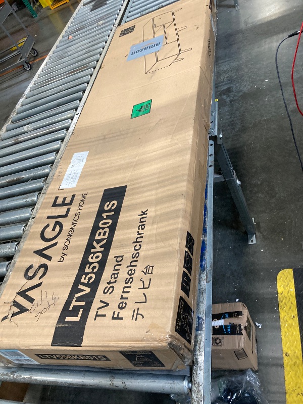 Photo 1 of ** DAMAGED**  VASAGLE TV Stand for 65-Inch TVs, Entertainment Center with Adjustable Shelf, 58-Inch Long Media Console Table, Transitional Style, for Living Room, Bedroom, Honey Brown ULTV556K01