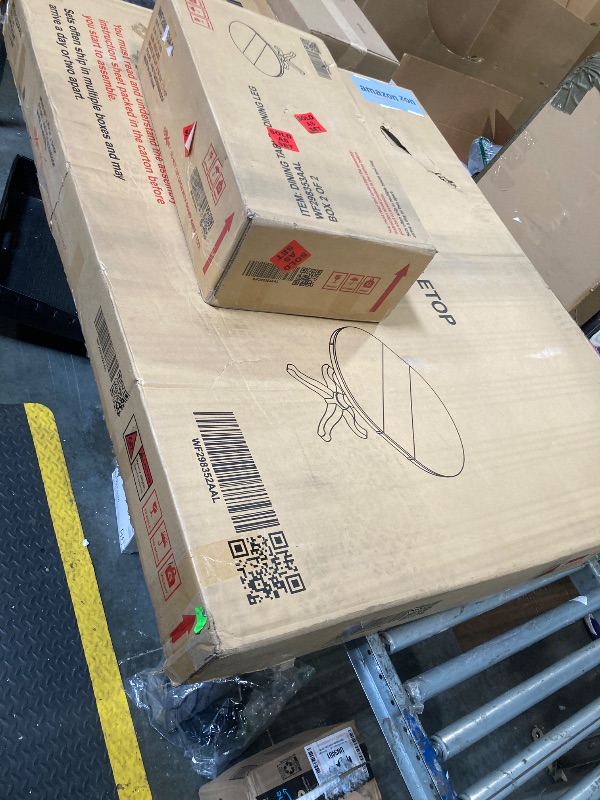 Photo 1 of **TABLE ONLY**  Merax 5 Pieces Dining Table Set,Retro Style Chairs with Solid Wood Legs for Kitchen Diningroom