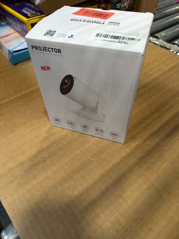 Photo 1 of ***MISSING REMOTE*** Mini Projector with WiFi and Bluetooth, Support 4K 170 ANSI Auto Keystone Correction, 5W Soundbase Speaker, 210° Rotatable Portable Projector, 25"-110" Screen Video Projector for Smartphone/Laptop