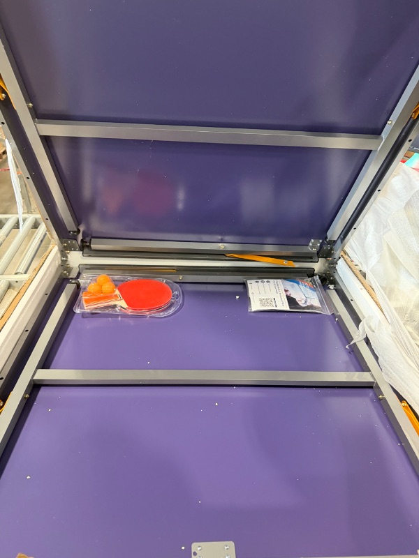 Photo 1 of ******SIMILAR ITEM****** Mid-Size Table Tennis Table, Foldable & Portable Professional Ping Pong Table for Indoor & Outdoor Games with Net, 2 Table Tennis Paddles and 3 Balls,Easy to Assemble (Blue, 8FT)