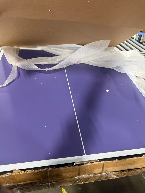 Photo 1 of ******SIMILAR ITEM****** Mid-Size Table Tennis Table, Foldable & Portable Professional Ping Pong Table for Indoor & Outdoor Games with Net, 2 Table Tennis Paddles and 3 Balls,Easy to Assemble (Blue, 8FT)