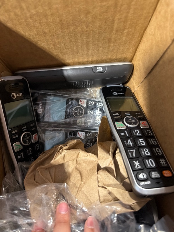 View 3 of *****SIMILAR ITEM****** AT&T BL102-5 DECT 6.0 5-Handset Cordless Phone for Home with Answering Machine, Call Blocking, Caller ID Announcer, Audio Assist, Intercom, and Unsurpassed Range, Silver/Black