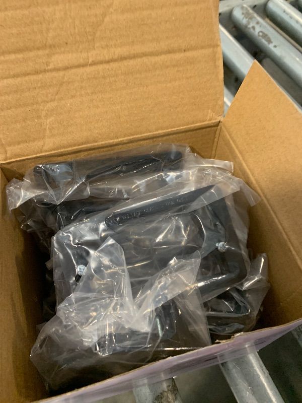 Photo 1 of ****MISSING PARTS**** VCE Low Voltage Mounting Bracket 10 Pack, Flush Low Voltage Box for Single Gang Wall Plate, Telephone Wires, Network Cables, HDMI, Coaxial, Speaker Cables, Black