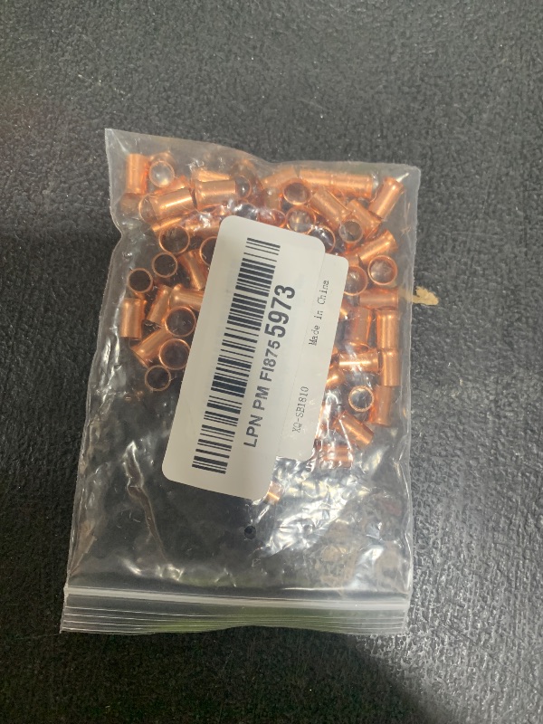 Photo 1 of 100 Pcs Easy-Twist Copper Crimp Sleeve Wire Connector, 18-10 AWG Wire Range