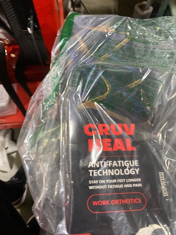 Photo 1 of (New) Work Orthotic Insoles - Anti Fatigue Medium Arch Support Shoe Insert Men Women - Plantar Fasciitis Flat Feet - Relieve Foot Pain - Work Boot Insoles Standing All Day (XL, Blue Lines)