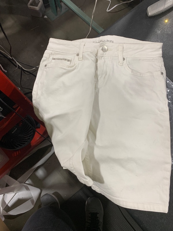 Photo 1 of **STOCK PHOTO FOR REFERENCE***
Calvin Klein City Shorts for women, white in color, size 4