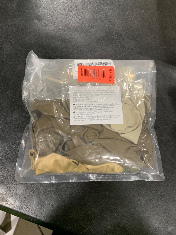 Photo 1 of 60pcs Brown Balloons 12inch with Light Brown Tan Sand White Metallic Gold Balloons for Boho Neutral Baby Shower Birthday Party Decorations