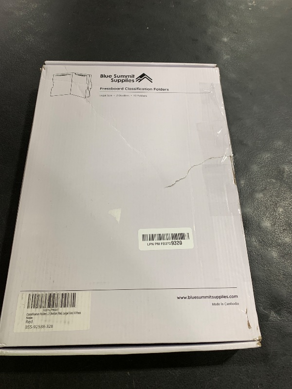 Photo 1 of 10 Legal Size Classification Folders - 2 Divider - 2 Inch Tyvek Expansions - Durable 2 Prongs Designed to Organize Standard Law Client Files, Office Reports - Legal Size, 10 Folders (Red)