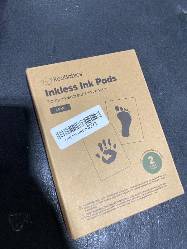 Photo 1 of 2-Pack Inkless Baby Hand and Footprint Kit - Mess Free Ink Pad for Newborn Keepsake, Dog Nose & Paw Print Kit, Clean Touch Ink Pad for Halloween Footprints Craft, Ideal New Mom Gifts (Jet Black, L)