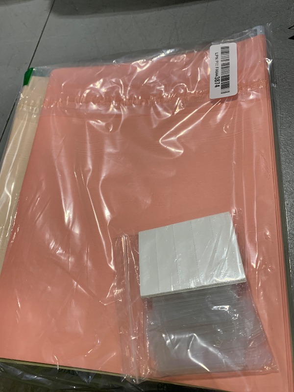 Photo 1 of 25-Pack Pastel Hanging File Folders, Letter Size (8.5"x11") with 1/5-Cut Tabs,25 Transparent Label Cards, 25 Sticker Labels–Home Office & Filing Cabinets