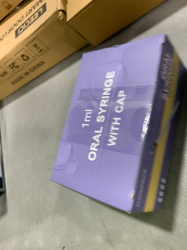 Photo 1 of 50 Pcs 1ml Syringes with Caps Oral Dispenser Individually Sterile Warpped for Medicine Dropper, Colostrum Collect Feeding Pets, Liquid