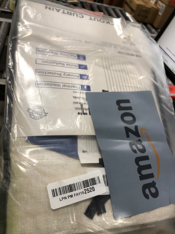 Photo 1 of 100% Blackout Shield Linen Blackout Curtains for Bedroom 84 Inches Long, Back Tab/Rod Pocket Living Room Drapes, Thermal Insulated Blackout Curtains 1 Panel Set, 100" W x 84" L, Cream