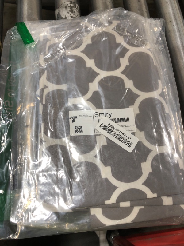 Photo 1 of Smiry Rectangle Picnic Table Cover, Waterproof Elastic Fitted Camping Tablecloths for 6 Foot Tables, Wipeable Flannel Backed Vinyl Tablecloth Protector for Indoor, Outdoor (Grey, 30x72 Inches)