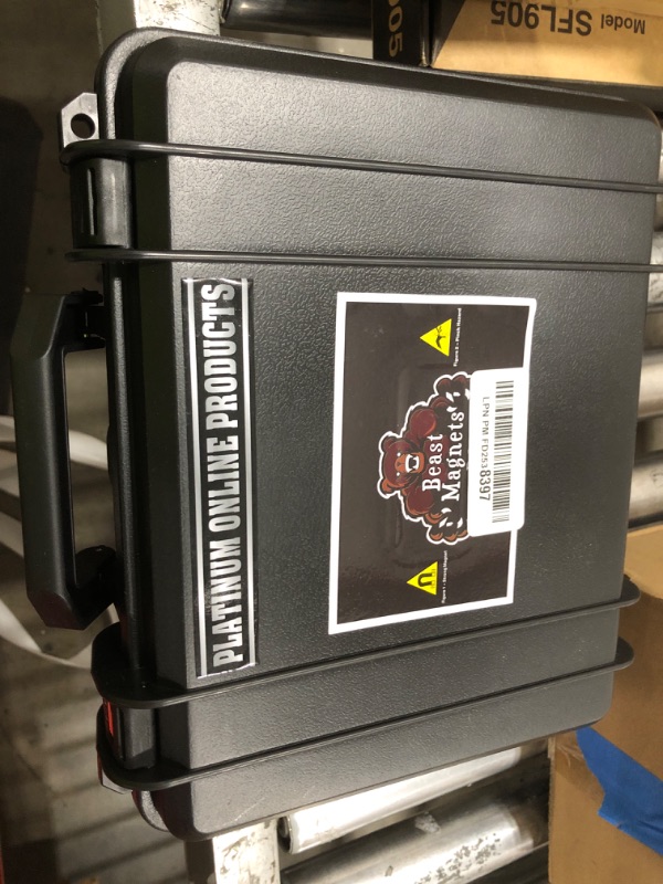 Photo 1 of 1000LB Complete Magnet Fishing Kit | Double Sided Fishing Magnet Kit with Case | Includes Strong Neodymium N52 Magnets, Durable 65ft Rope, Carabiner, Gloves, Grappling Hook & Carry Case