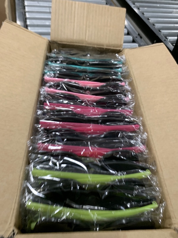 Photo 1 of 100 Pack 20 Colors Neon Party Sunglasses Bulk,Sunglasses Party Favors for Adult and Teen,80's Style Plastic Sun Glasses for Birthday Graduation,Summer Pool,Beach,Outdoor Party,Goody Bag Favors