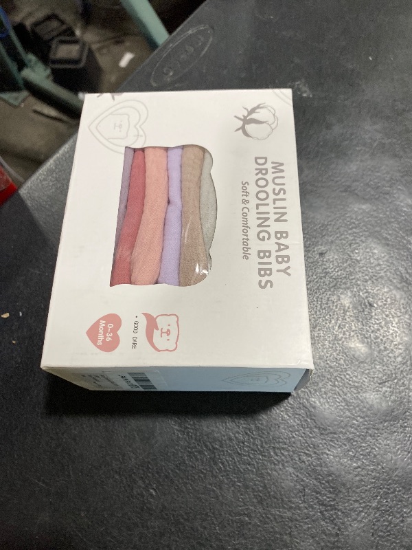 Photo 1 of 100% Cotton Muslin Baby Bibs 10-Pack Baby Drool Bibs for Unisex Baby Toddlers Infant Newborns Drooling and Teething(Rosebud)