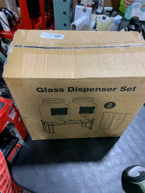 Photo 1 of 1 Gallon Glass Drink Dispensers For Parties?Lemonade Beverage Dispenser With Stand And Spigot For BBQ, Picnic, Party,Laundry Detergent Dispenser