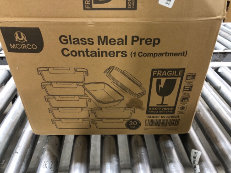 Photo 1 of [8-Pack,30 oz]Glass Meal Prep Containers,Glass Food Storage Containers,Airtight lunch Containers with Lids, Microwave, Oven, Freezer and Dishwasher