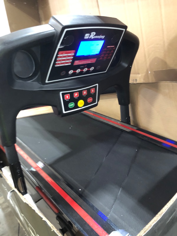 Photo 1 of **DOES NOT WORK** **PARTS ONLY** THERUN Incline Treadmill, Treadmills for Running and Walking, 300 lbs Weight Capacity Folding Treadmill with 0-15% Auto Incline, Wide Belt, 3.5 HP, App, Heart Rate, Orange