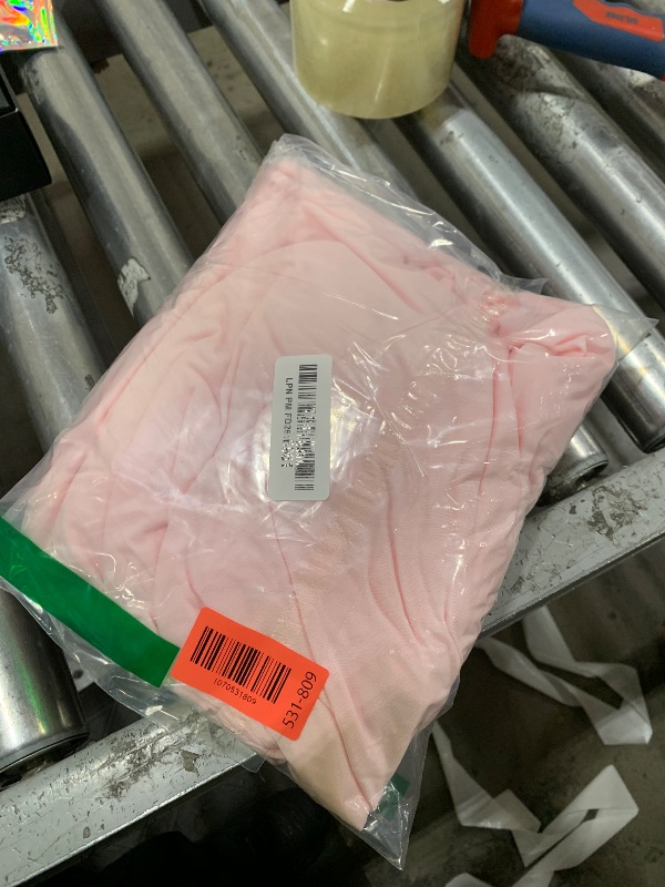 Photo 1 of 1 Pack Pink Table Clothes for 4 Foot Rectangle Tables, One-Piece Wrinkle Resistant Stretch Spandex Table Covers with Skirt for Event Banquet Wedding Birthday Party