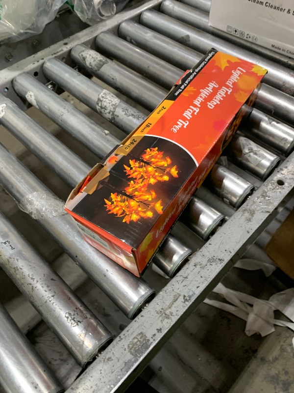 Photo 1 of 2 Pack 24 Inch Lighted Fall Tree for Fall Decorations with 48 LED Timer Battery Operated Tabletop Prelit Artificial Fall Light Up Tree for Home Indoor Outdoor Autumn Harvest Thanksgiving Table Decor