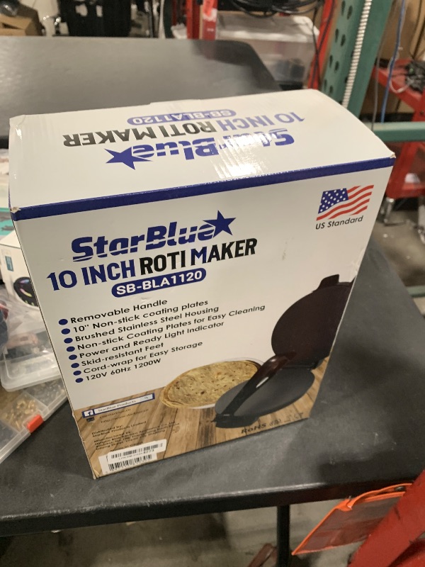 Photo 1 of 10inch Roti Maker by StarBlue with FREE Roti Warmer and Removable Handle - The automatic Stainless Steel Non-Stick Electric machine to make Indian style Chapati, Tortilla, Roti AC 110V 50/60Hz 1200W