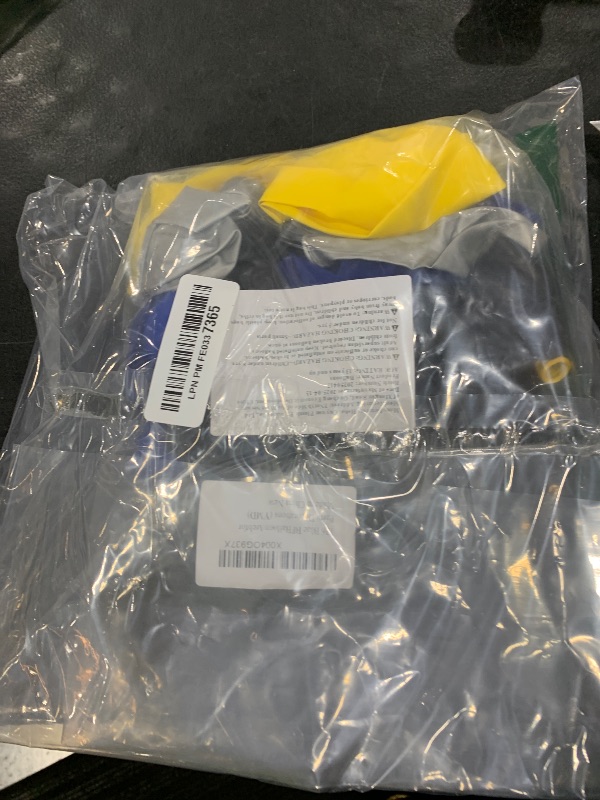 Photo 1 of 129pcs Blue and Yellow Balloon Arch Kit with Blue Gray Silver Black and Yellow Balloons for Birthday Party Decorations