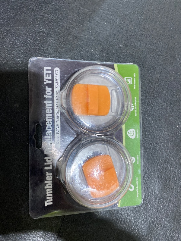 Photo 1 of 10 oz Tumbler Lids for YETI,Magnetic Tumbler Lid Replacement for YETI,BPA Free 2 Pack Orange Tumbler Lids