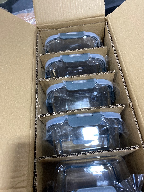 Photo 1 of [5-Pack,36 Oz]Glass Meal Prep Containers 2 Compartments Portion Control with Upgraded Snap Locking Lids Glass Food Storage Containers, Microwave, Oven, Freezer and Dishwasher (4.5 Cups)