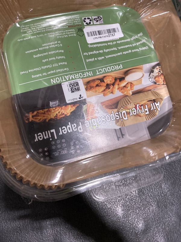 Photo 1 of 10 Inch Largest Square Air Fryer Disposable Paper Liner, XXL 100Pcs Air Fryer Parchment Liners for 8QT or Bigger Air Fryer, Non-stick, Food Grade Baking Paper for Frying, Roasting and Microwave