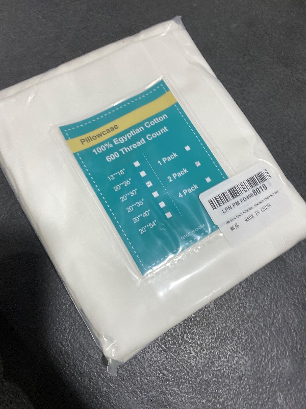 Photo 1 of 100% Cotton Classic Pillow Protectors with Invisible Zipper, 600 Thread Count Sateen Weave Soft and Breathable Pillow Cases, Protect Pillows from Dirt, Dust and Debris (Queen, 20"x30", Set of 2)