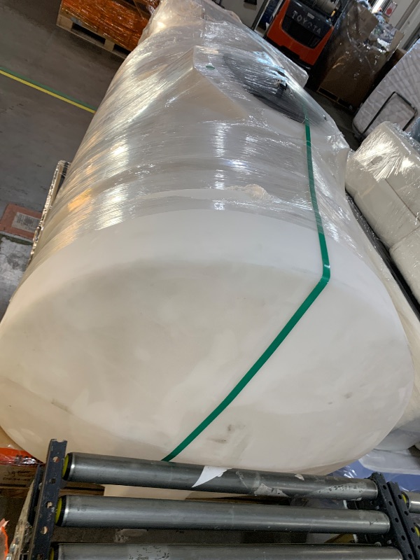 Photo 1 of  RomoTech 325 Gallon Polyethylene Storage Tank with Legs–Heavy-Duty Horizontal Water Storage Tank for Farms, Industrial or Chemical Use–UV-Resistant, Rustproof, BPA-Free Plastic Liquid Tank, 82124259 